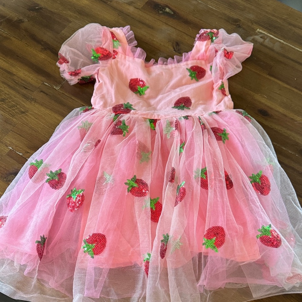 Strawberry Delight Pink Kids dress
